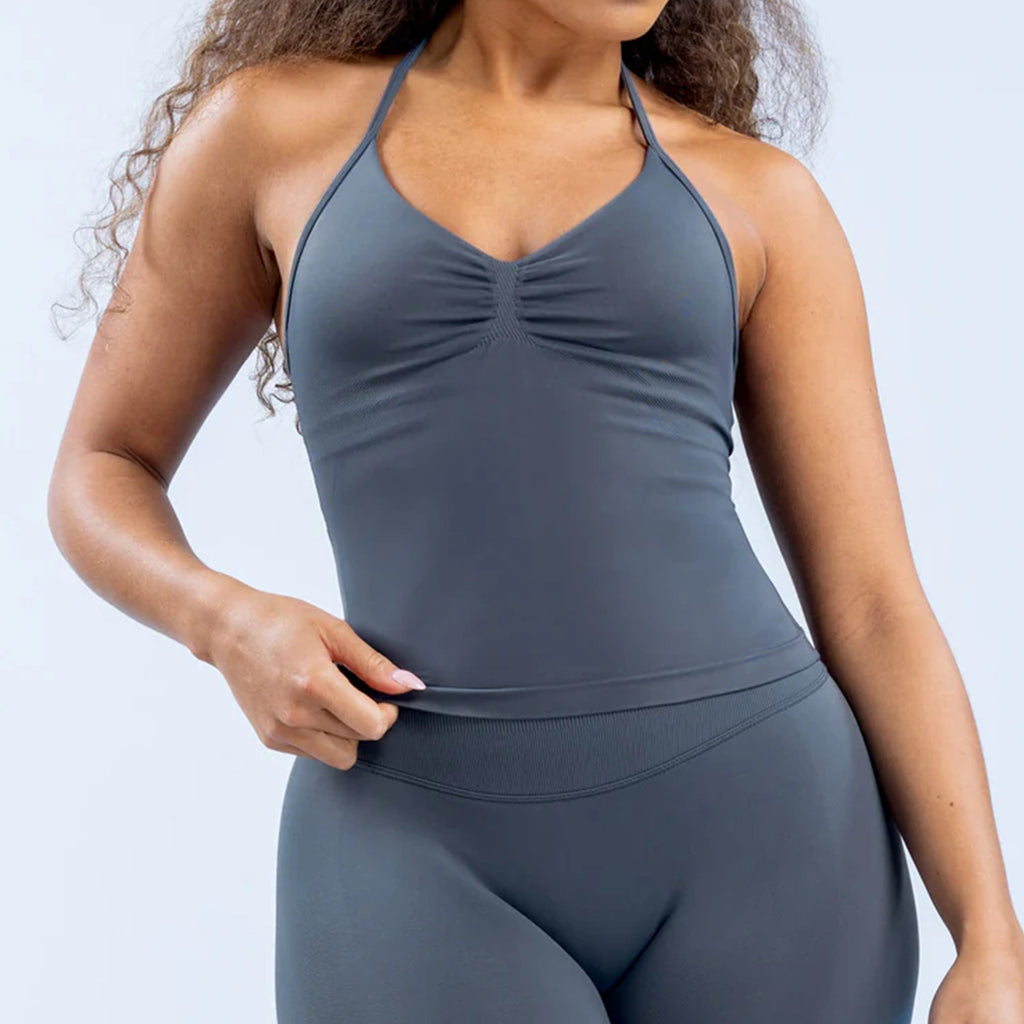 High Elastic Matte Nylon Seamless Sports Vest Top