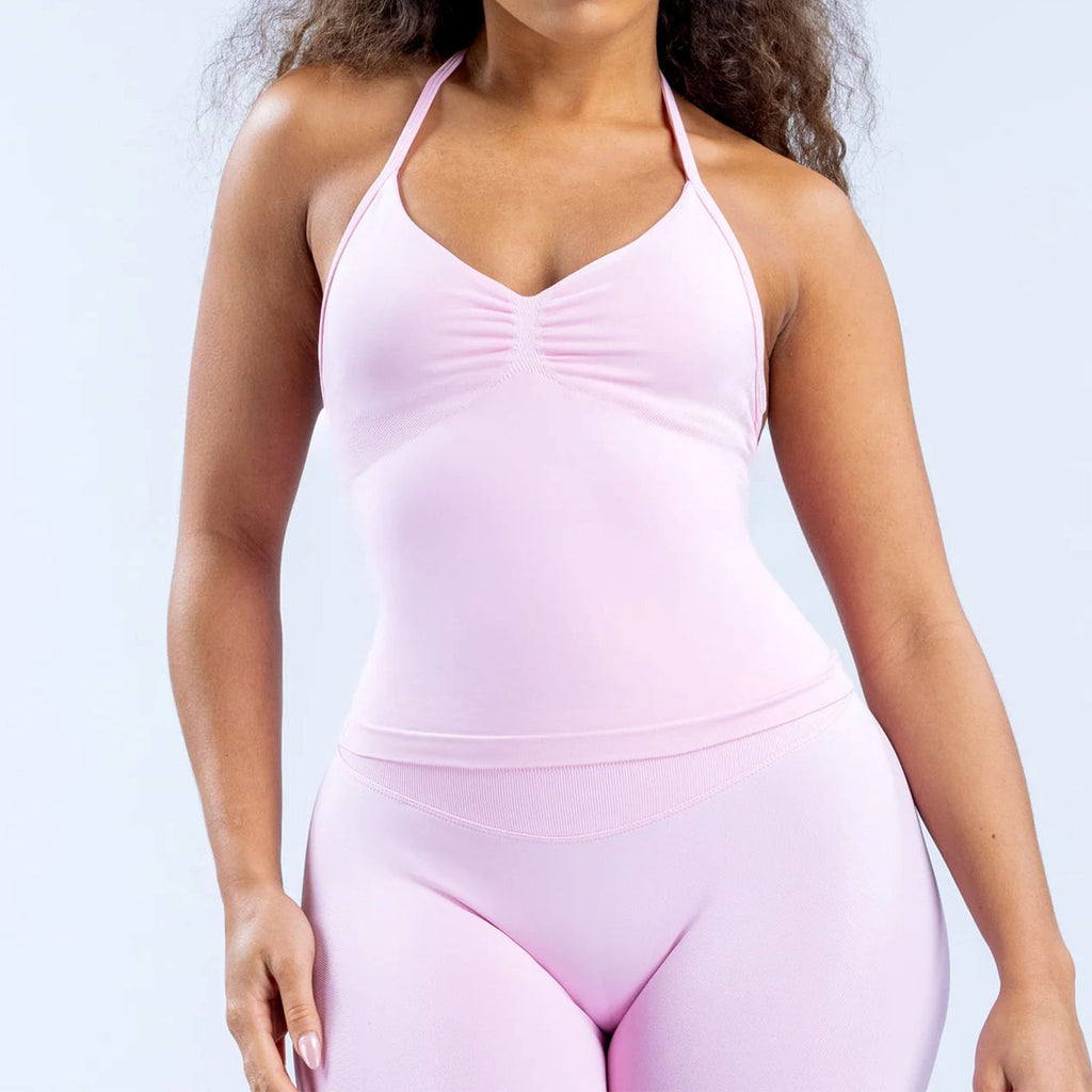 High Elastic Matte Nylon Seamless Sports Vest Top